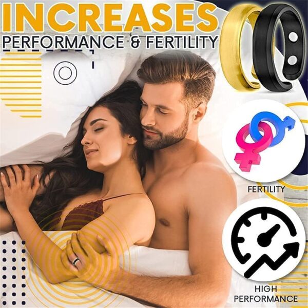Magnetic Therapy Ring ( black) free size - Image 4